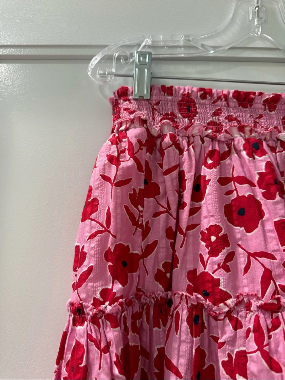 Vineyard Vines Pink Floral Tiered Mini Skirt